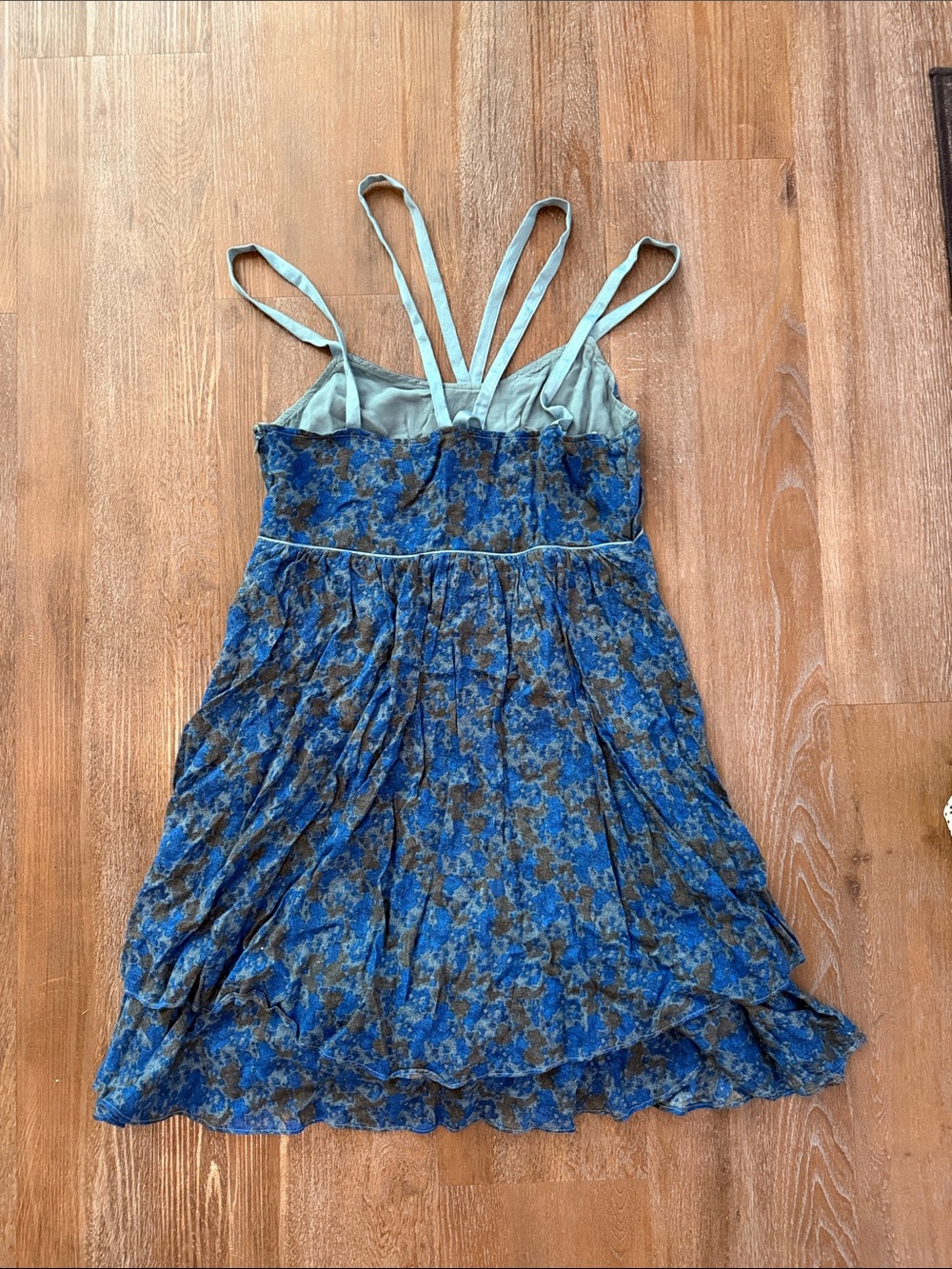 Free People Blue Floral Layered Strappy Dress - Picture 4 of 4